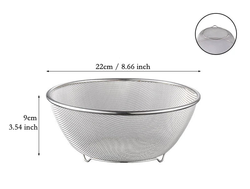 304 Stainless Steel Salad Mixing Bowl – Egg Beater, Dough and Food Prep Bowl for Kitchen Use