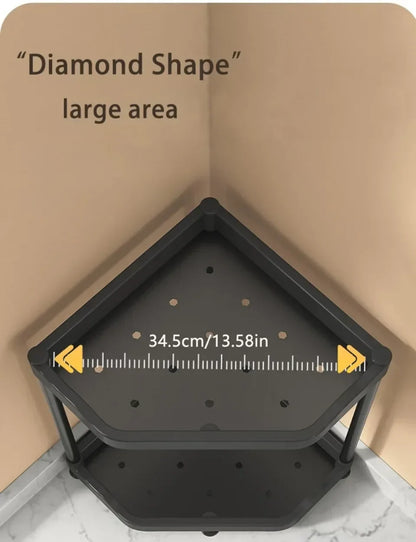 Kitchen Seasoning Shelf – 3 Tier Spice Rack & Chopstick Organiser for Corner Countertops